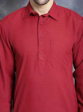 Men's Solid Pathani Kurta with Salwar