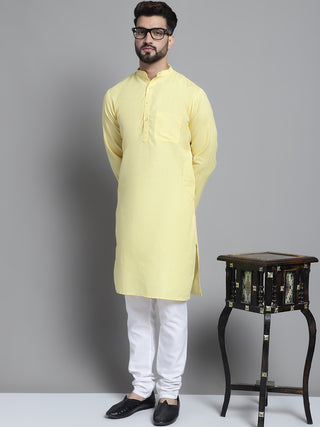 Men's Solid Pure Cotton Kurta With Pyjamas