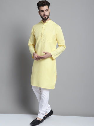 Men's Solid Pure Cotton Kurta With Pyjamas