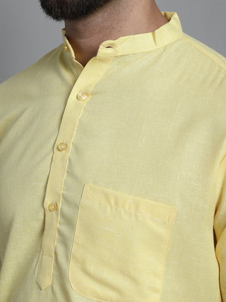 Men's Solid Pure Cotton Kurta With Pyjamas