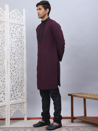 Men's Sequins Embroidered Kurta Pyjama Set