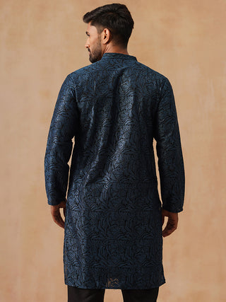 Embroidered & Sequins Straight Kurta