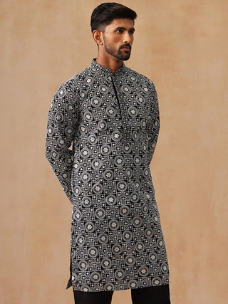 Classic Geometric Embroidered Kurtas