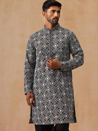 Classic Geometric Embroidered Kurtas