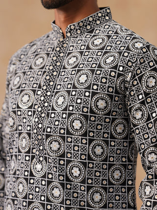 Classic Geometric Embroidered Kurtas