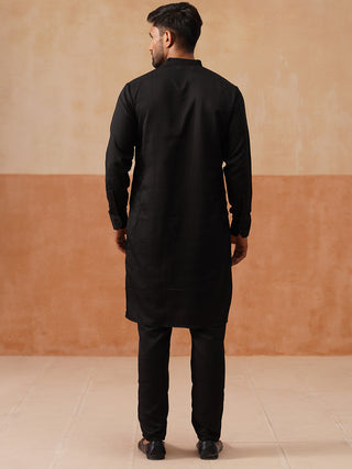 Men's Festive Kurta Pyjama with Embroidered Dupatta