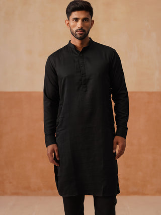 Men's Festive Kurta Pyjama with Embroidered Dupatta