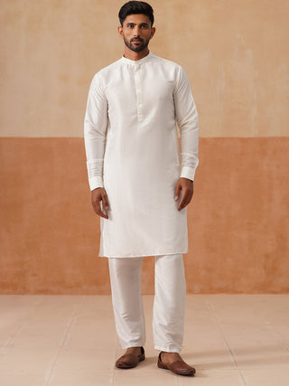 Men's Festive Kurta Pyjama with Embroidered Dupatta