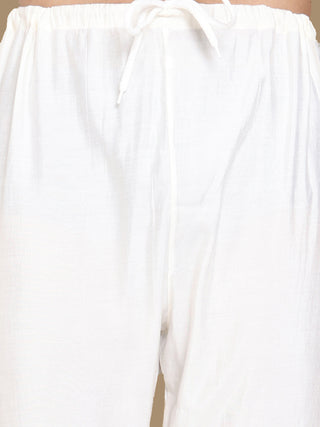 Silk Blend Embroidered Kurta Pyjama with Dupatta