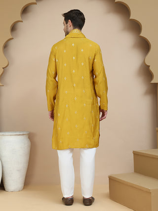 Embroidered & Sequin Kurta With Dupatta