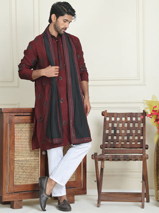 Embroidered & Sequin Kurta Pyjama With Dupatta