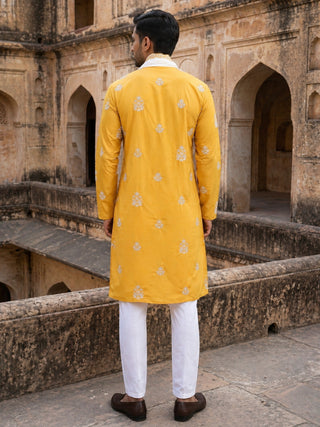 Embroidered & Sequin Kurta Pyjama With Dupatta
