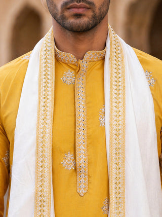 Embroidered & Sequin Kurta Pyjama With Dupatta
