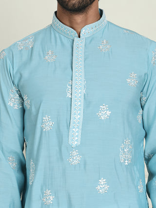 Embroidered & Sequin Kurta Pyjama With Dupatta