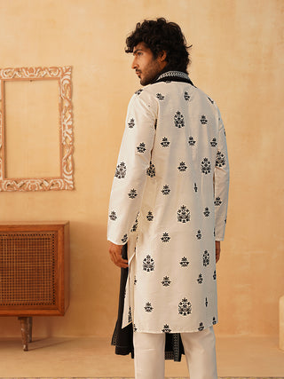 Embroidered & Sequin Kurta With Dupatta