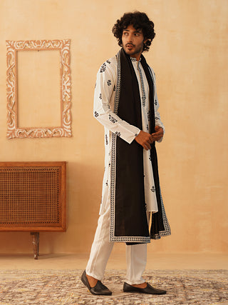 Embroidered & Sequin Kurta With Dupatta