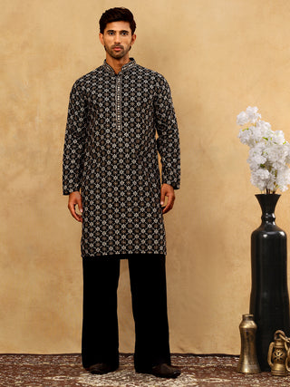 Viscose Rayon Embroidered Sequin Kurta Pyjama