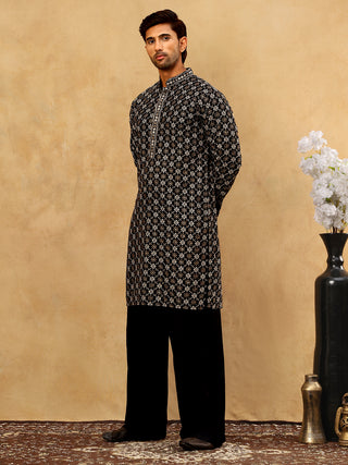 Viscose Rayon Embroidered Sequin Kurta Pyjama