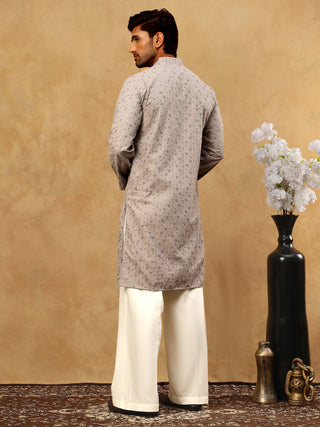 Men’s Cotton Chikankari Sequins Kurta Set
