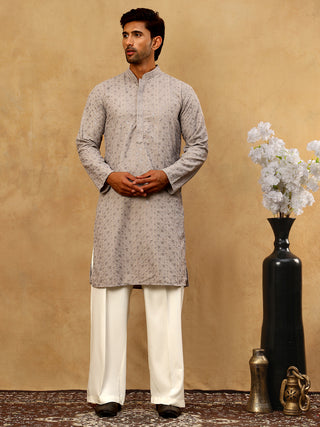 Men’s Cotton Chikankari Sequins Kurta Set