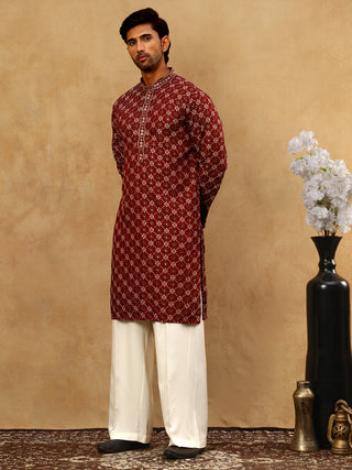 Viscose Rayon Embroidered Sequin Kurta Pyjama