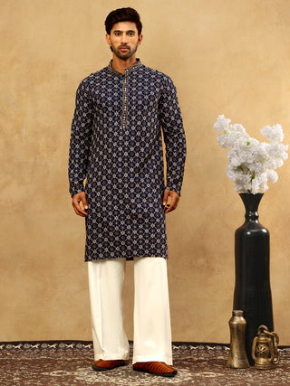 Viscose Rayon Embroidered Sequin Kurta Pyjama