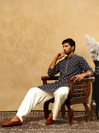 Viscose Rayon Embroidered Sequin Kurta Pyjama