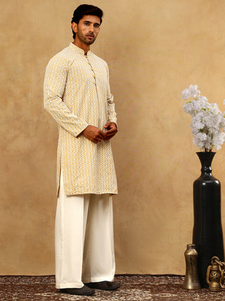 Men’s Chikankari Cotton Kurta Pyjama Set