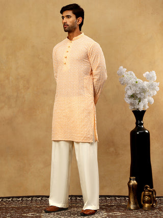 Men’s Chikankari Cotton Kurta Pyjama Set