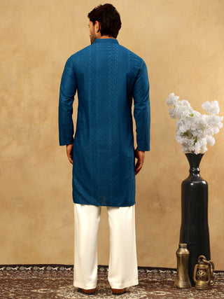Chikankari Embroidered Kurta Pyjama Set