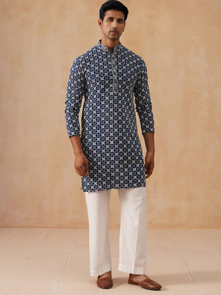 Embroidered Kurta Pyjama for Men
