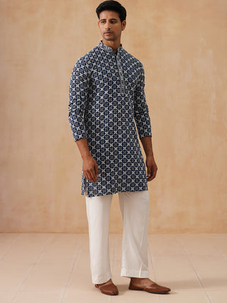 Embroidered Kurta Pyjama for Men