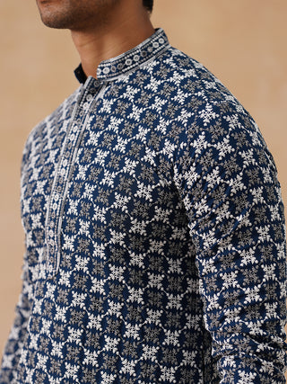 Embroidered Kurta Pyjama for Men