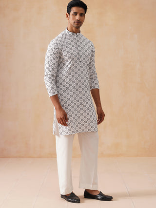 Embroidered Kurta Pyjama for Men