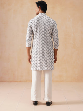 Embroidered Kurta Pyjama for Men