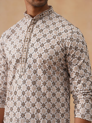 Embroidered Kurta Pyjama Set For Men
