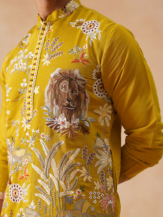 Floral Embroidered and Sequins Kurta Set