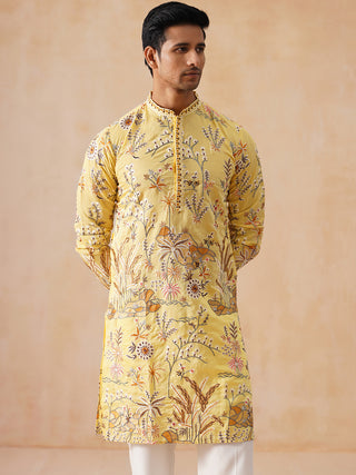 Floral Embroidered Straight Kurta Set