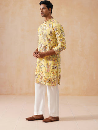 Floral Embroidered Straight Kurta Set