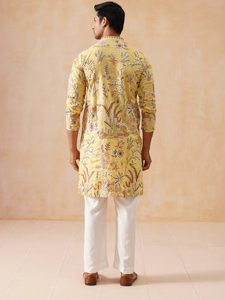 Floral Embroidered Straight Kurta Set
