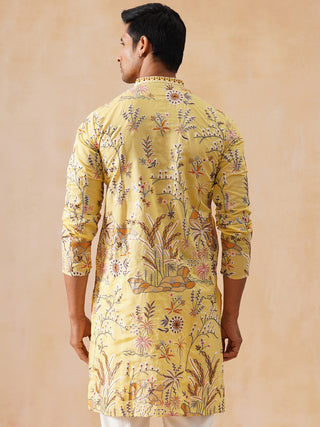 Floral Embroidered Straight Kurta
