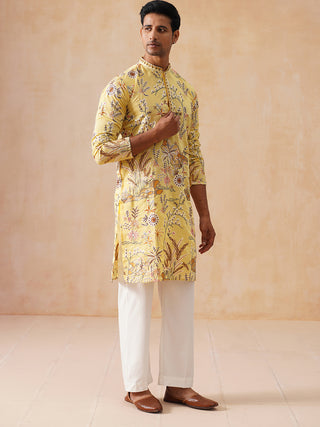 Floral Embroidered Straight Kurta Set