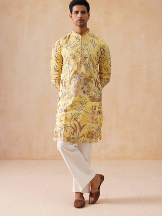 Floral Embroidered Straight Kurta Set