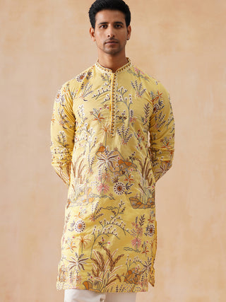 Floral Embroidered Straight Kurta