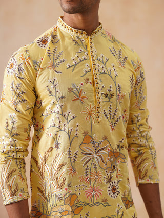 Floral Embroidered Straight Kurta