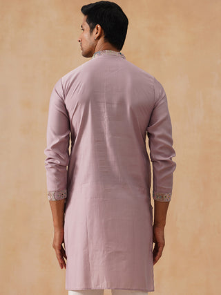 Embroidered Straight Kurta For Men