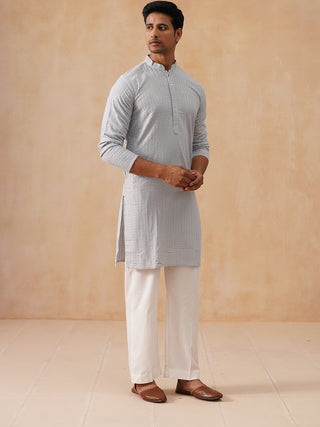 Embroidered & Sequence Kurta Pyjama for Men
