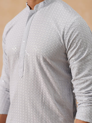 Embroidered & Sequence Kurta Pyjama for Men