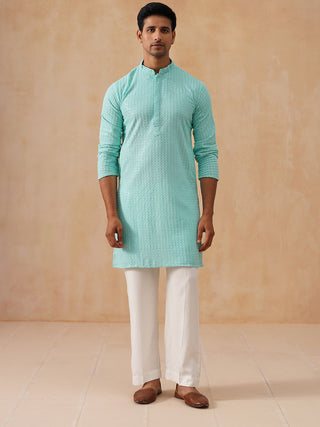 Embroidered & Sequence Kurta Pyjama for Men