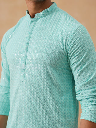 Embroidered & Sequence Kurta Pyjama for Men